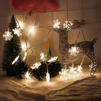 

2.1M 20Leds Snowflake String Lights Led Fairy Lighting String Xmas Party Festival Wedding Garden Garland Decor