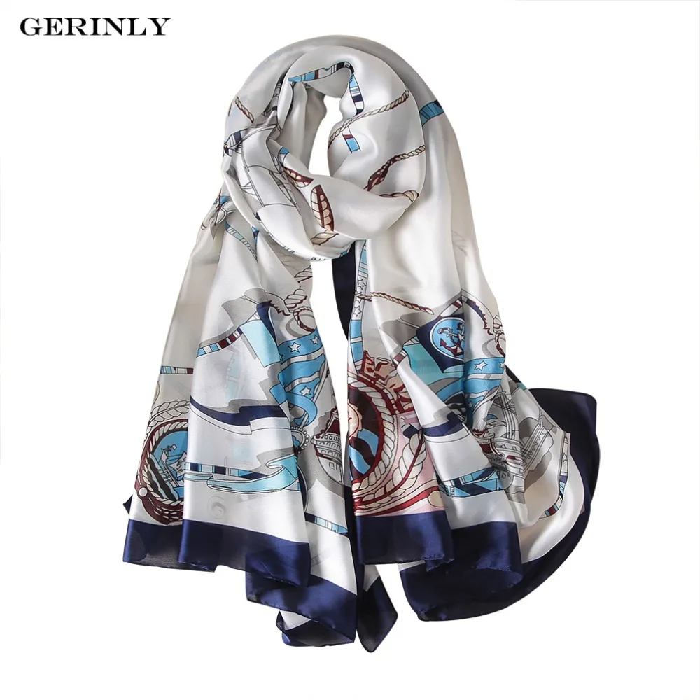 Buy Fashion Silk Scarf Luxury Women Brand Scarves for