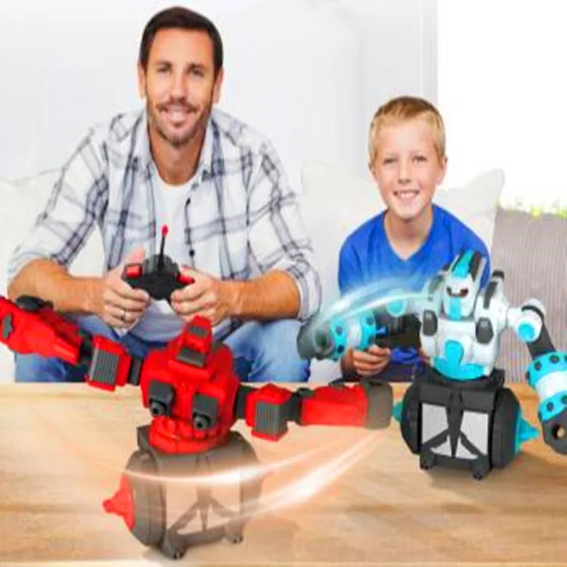 

New Parent-child interaction Toy Multi-functional Double Pack Fight 360 Degree Rotating Wireless Control battle Robot With Sound