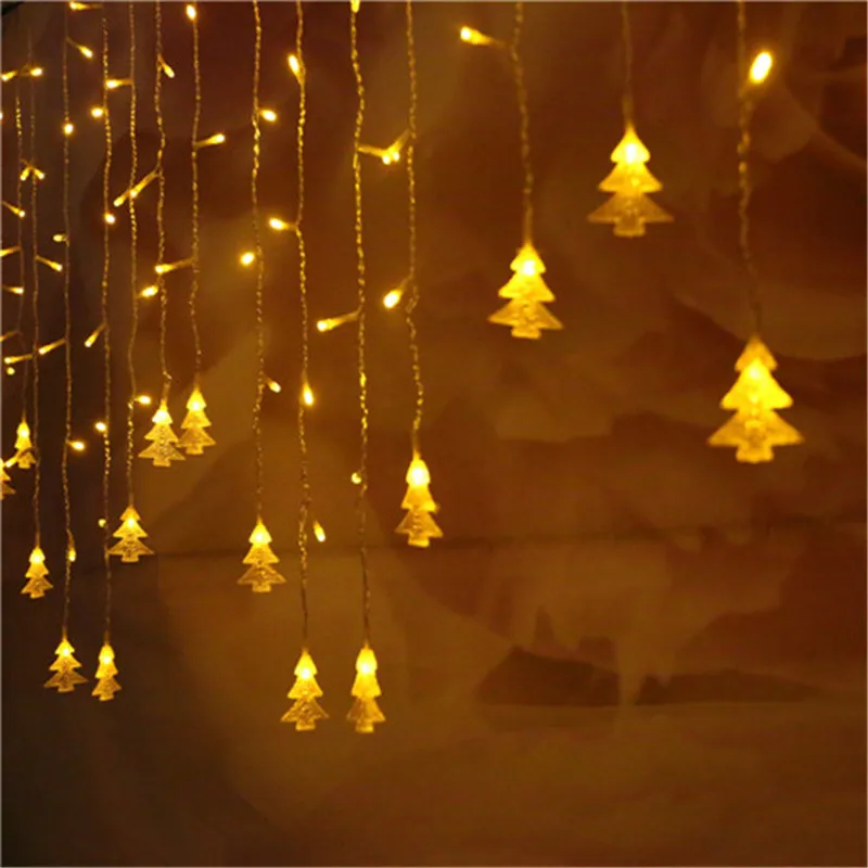 3.5M Led Curtain Christmas Tree Icicle String Lights Fairy Lights Christmas New Year Lights Wedding Party Decoratio