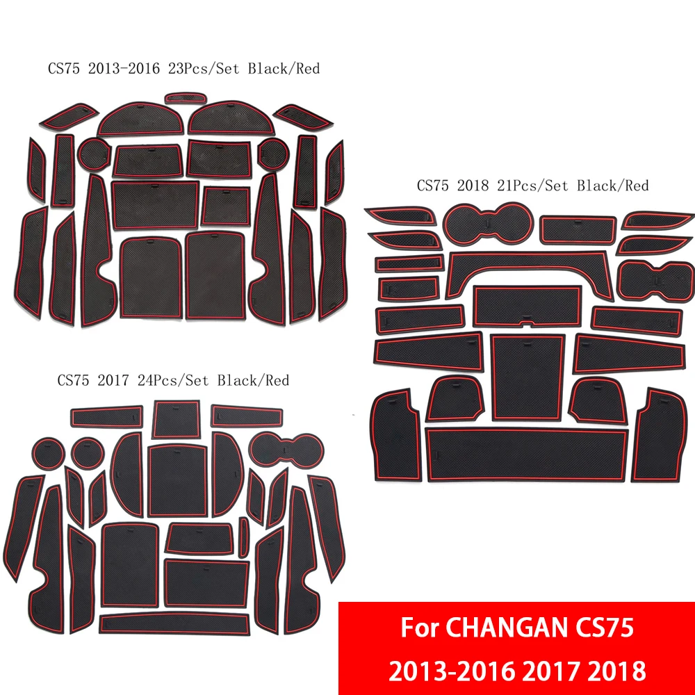 

For Changan CS75 2013-2016 2017 2018 Door Slot Pad Cup Holder Mat Car Interior Anti-Slip Mat Storage Mat Auto Accessories