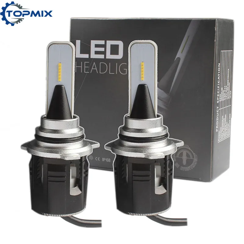 2PCS All in One 9005 HB3 LED Car Lights DC12 24V 48W 6000K 7200 Lumen