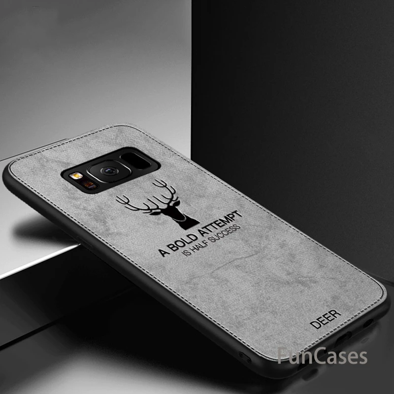 Для Samsung galaxy S8 случае мультфильм олень винтажная ткань плотный чехол мягкий