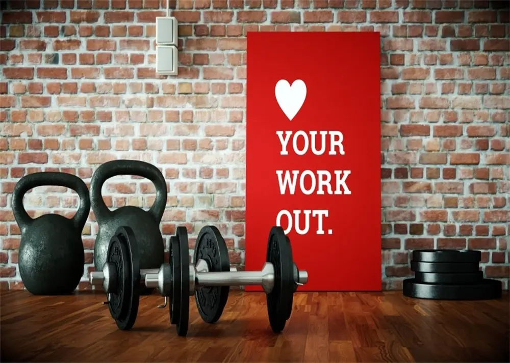 

Gymnasium Backdrop Interior Fitness Room Backdrops for Photography Gym Equipment Your Work Out