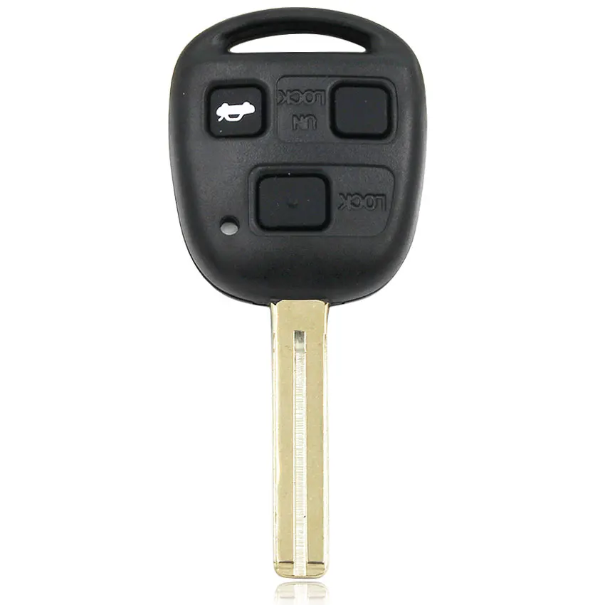 2/3 Кнопка пустой пульт дистанционного ключа для Lexus RX300 LS400 LS430 ES330 SC430 IS300 LX470 RX330 RX350 GS300 TOY48 UNCUT с металлической кнопкой - Количество кнопок: 3 Кнопки