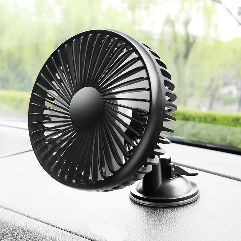 

2 In 1 Car Ornaments Portable USB Type 12V 24V Mini Electric Car Fan Suction Cup Auto Air Fan Car Air Conditioner Strong Cooler