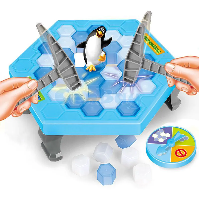 Забавный Настольный Pop N' Drop Penguins Classic "Pop N Hop" 3-D настольная игра со скользким Suprprise! Интерактивные игрушки и подарки для детей