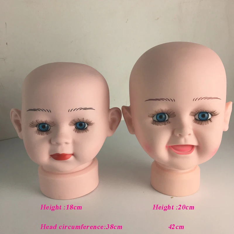 Big Boy and Girl Face Models Children Mannequin Manikin Head for Wig Hats Display Show Stand Model Mannequins (8)