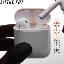 Plating Metal dust protection sticker For Apple AirPods Case Cover Accessory Protective Sticker Skin Protect AirPods Metal Chips