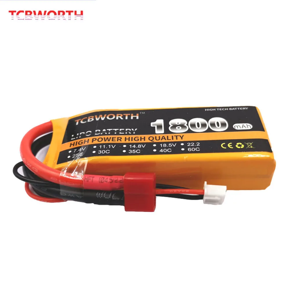 2S Радиоуправляемый Дрон Lipo Аккумулятор 7,4 v 1800mAh 30C 2S LiPo для радиоуправляемого самолета дрона самолета автомобиля перезаряжаемый 7,4 V аккумулятор LiPo 60C 2S