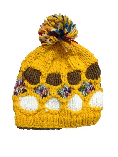 Bomhcs зима Для женщин теплая шерсть ручной вязки Кепки шапочки