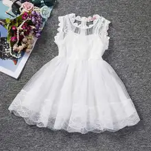 White Princess font b Wedding b font Tutu font b Dress b font Children Clothing Summer