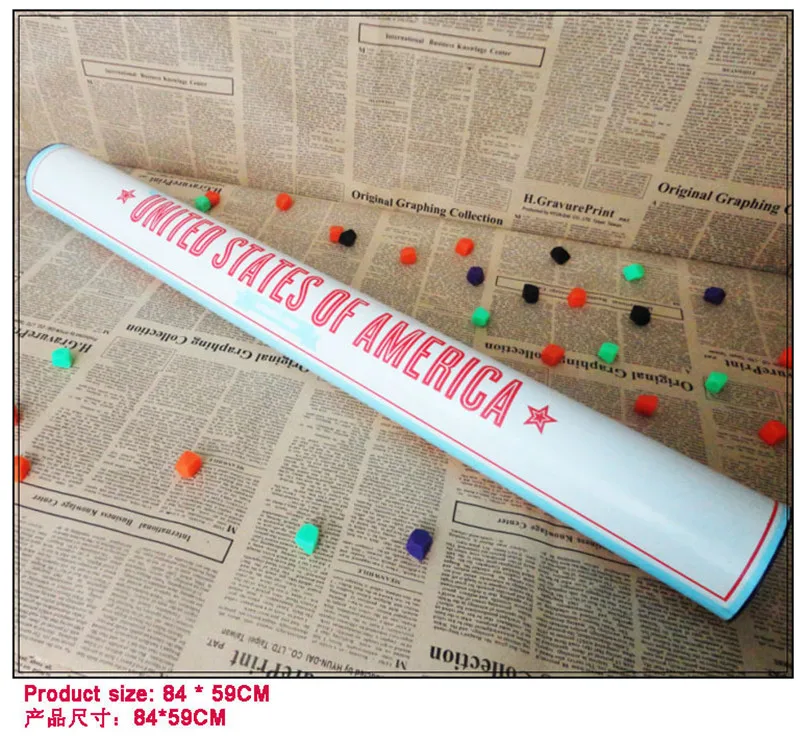 1 pcs Estados Unidos Raspadinha Viagem Mapa