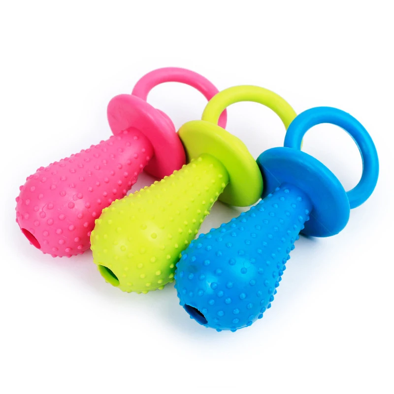 Pacifier Rubber Toys For Dogs Pet Cat Puppy Chew Toys Sound Squeaker