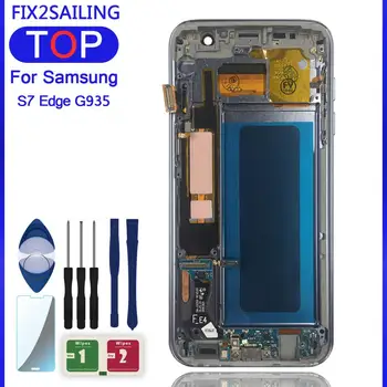 

5.5'' SUPER AMOLED LCD For SAMSUNG Galaxy s7 edge G935 G935F LCD Display Touch Screen Digitizer Display with frame Replacement