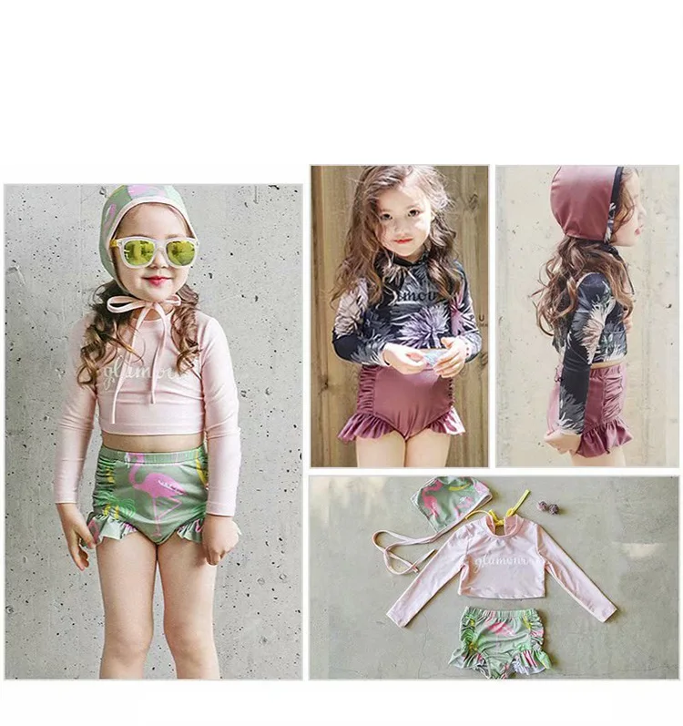 Купальный костюм для девочек г.; купальный костюм с длинными рукавами для малышей; купальный костюм для девочек в Корейском стиле