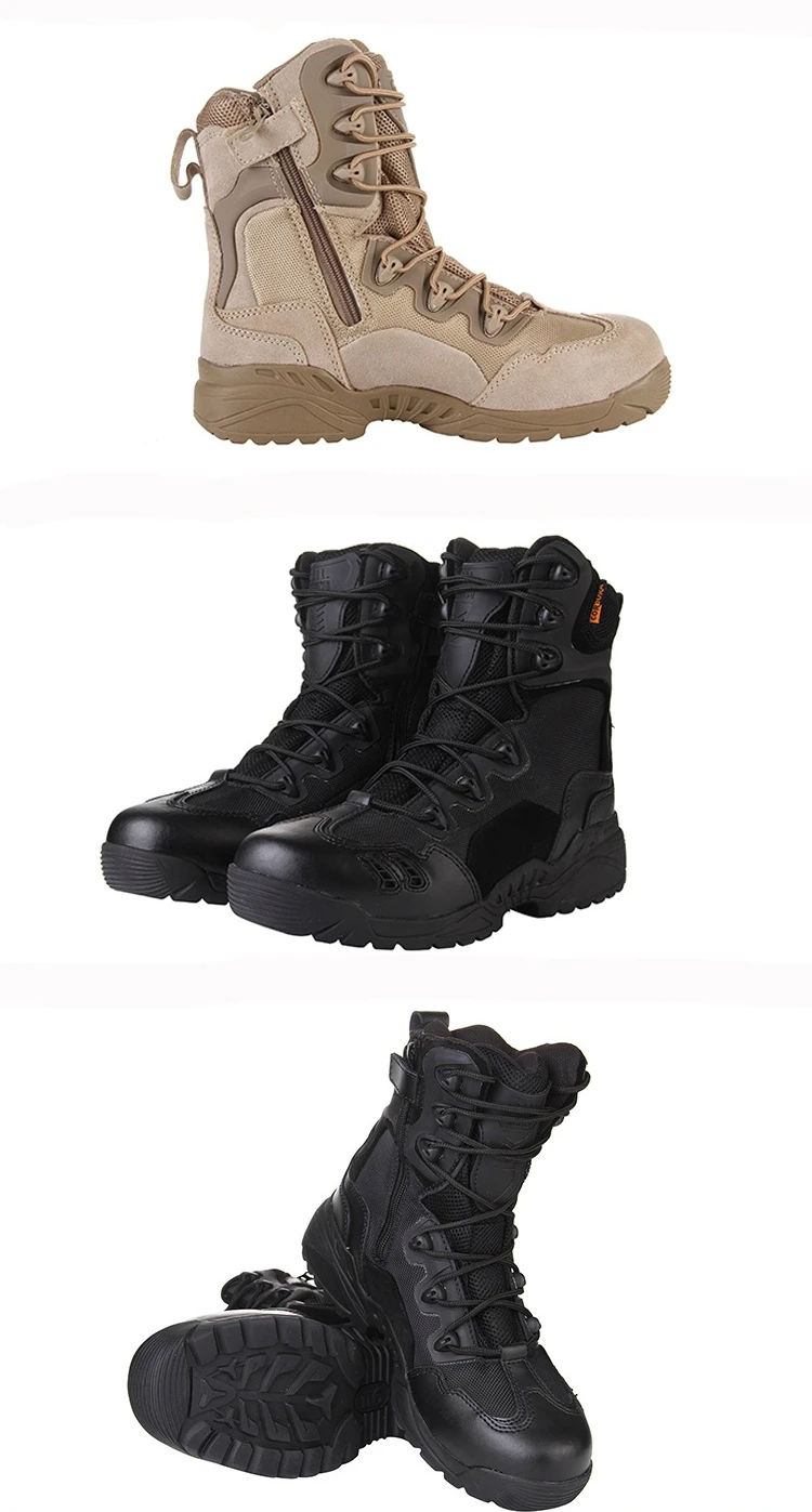 Outdoor Autumn Winter Men Warm Hiking Boots Tactical Mountaineering Walking Sneakers New Warm Non-Slip High-Top Waterproof Shoes