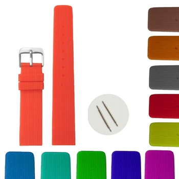 

20mm Ruby Red Color Silicone Jelly Rubber Ladies Watch Band Straps WB1071K20JB