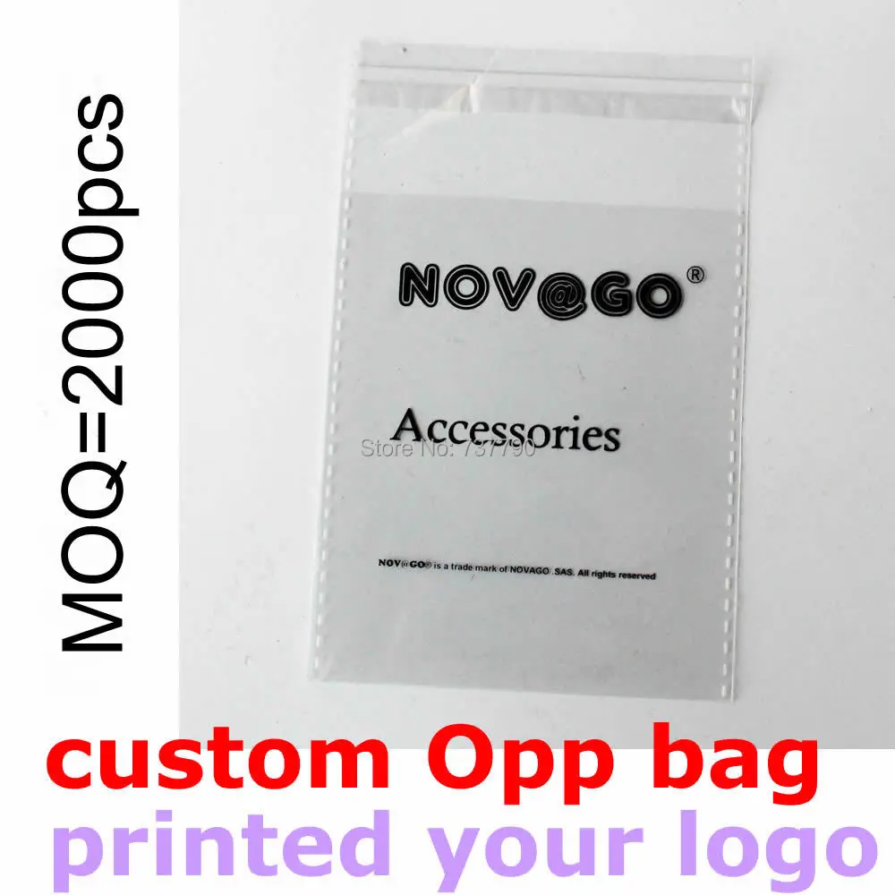 Us 360 0 Custom Printed Logo Gift Clear Self Adhesive Poly Opp Plastic Bag For Clothes Packaging In Bags Wring Supplies From Home Garden