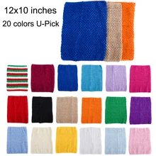 1pc Crochet tube top tutu top 12inch crochet headband girls pettiskirt tutu tops free shipping scallop crochet trim flounce bardot top