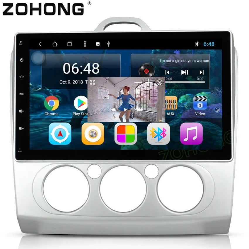 Discount Split Screen PIP Octa 8 Core 2G+32Gb Android 8.1 Car GPS Navigation for Ford Focus 2 2004-2011 Auto Radio DVD player BT WIFI MAP 1
