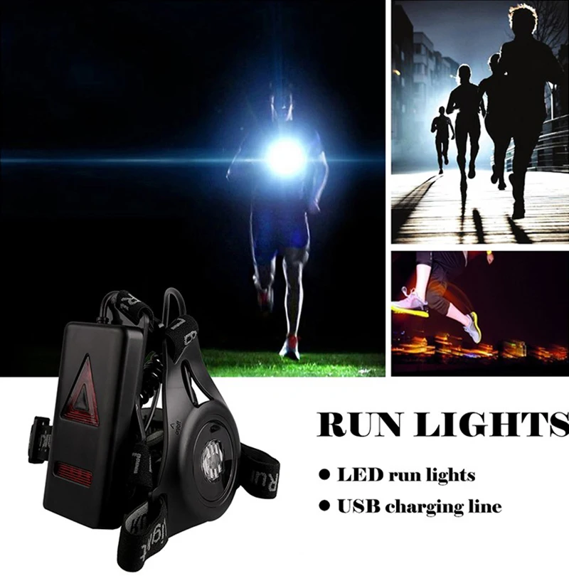 Night Running Light Waterproof Red White Warning Chest Lamps USB Charge Cycling Biking Jogging Flashlight Safety Lights SW0021 (17)