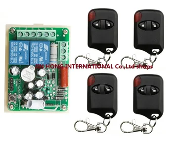 

220V 2CH Wireless Remote Control Switch witch 1pc Receiver & 4pc cat eye Transmitters for Appliances Gate Garage Door