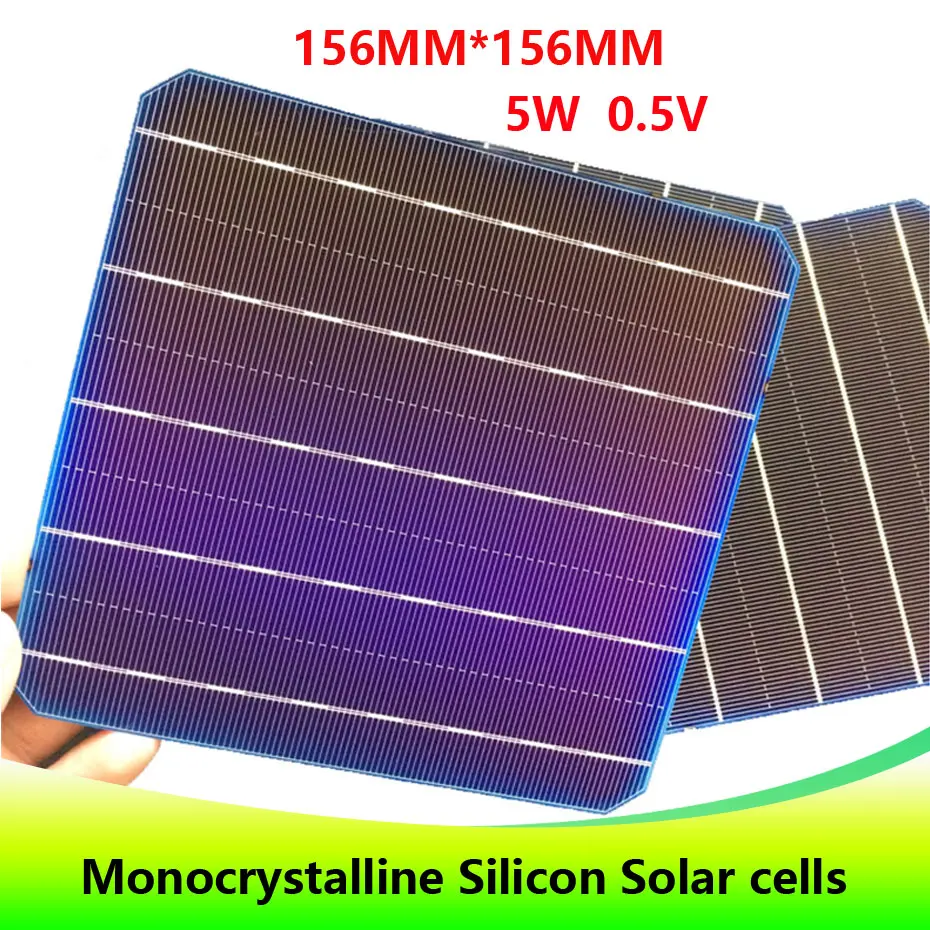 20 шт 5BB высокая эффективность 0,5 v 5 Вт 156*156 мм фотоэлектрическая панель солнечной батареи из монокристаллического кремния Класс в 100 Вт для умного дома солнечных батарей DIY использования