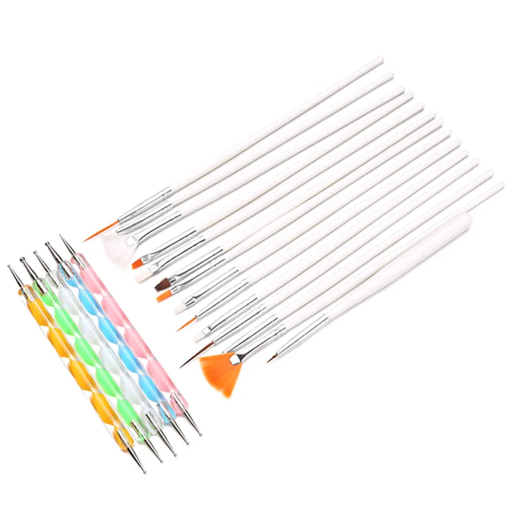 20 шт./компл. Новые кисти для ногтей наборы и наборы Ласточка ручка Рисование Живопись ручка Профессиональный маникюр Дизайн ногтей щетки для полировки