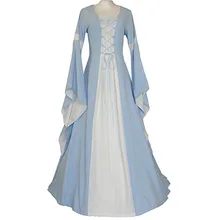 Women’s Custom Made Dress Medieval Victorian Gothic Dress with Long Trumpet Sleeve for Evening Party&Wedding Ceremony