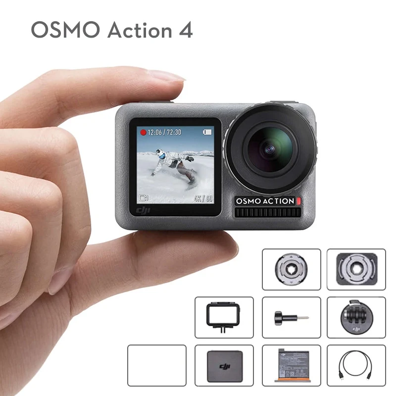 DJI Osmo экшн Ultra HD 4K Спортивная камера подводная камера 11 м водонепроницаемая для любителей экстремальных видов спорта - Цвет: OSMO Action 4