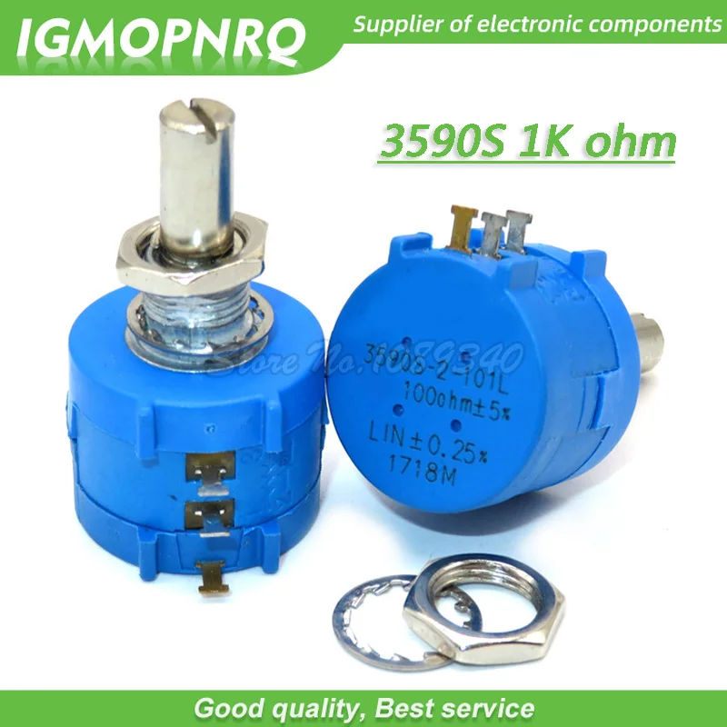 1 шт. прецизионный многооборотный потенциометр 3590S 2 102L 1K ohm 102 10 колец регулируемый