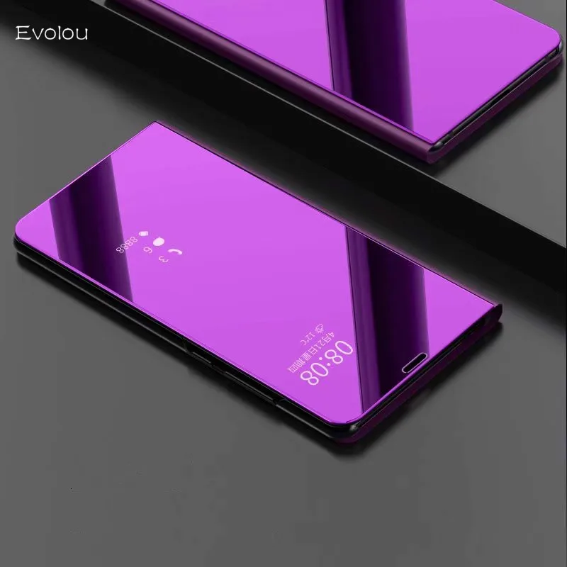 Зеркальный смарт чехол для Huawei Mate 20 Pro Nova 3i P10 Plus P умный кожаный флип Honor 8X Max Note 10 Play