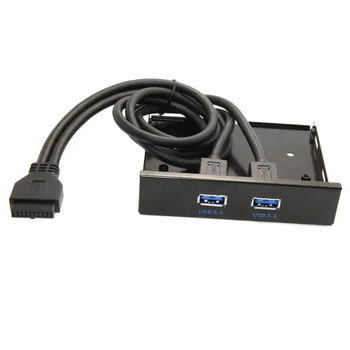 

10pcs/lot Chenyang 50cm Motherboard 20 Pin to USB 3.0 Two Port Front Panel for 3 5" Floppy Disk Bay