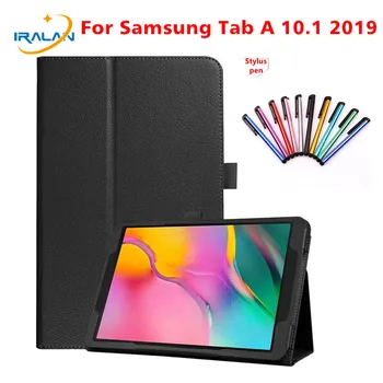 

For Samsung Galaxy Tab A 10.1 2019 Case PU Leather Magnetic Flip Stand Cover For Samsung Galaxy Tab A 10.1'' SM-T510 SM-T515+Pen