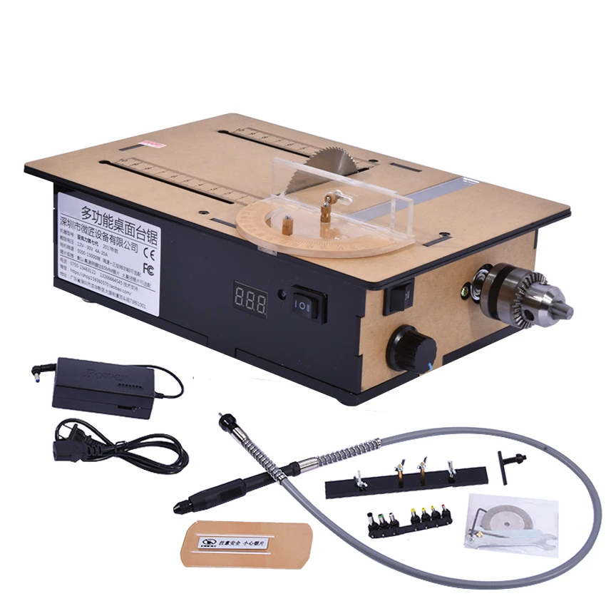 Mini Table Saws DIY 775 Small Saws High-profile Table Saws Cutting Machine With Speed Control/Positive Inversion/Voltage Display Mini Table Saws DIY 775 Small Saws High-profile Table Saws Cutting Machine With Speed Control/Positive Inversion/Voltage Display