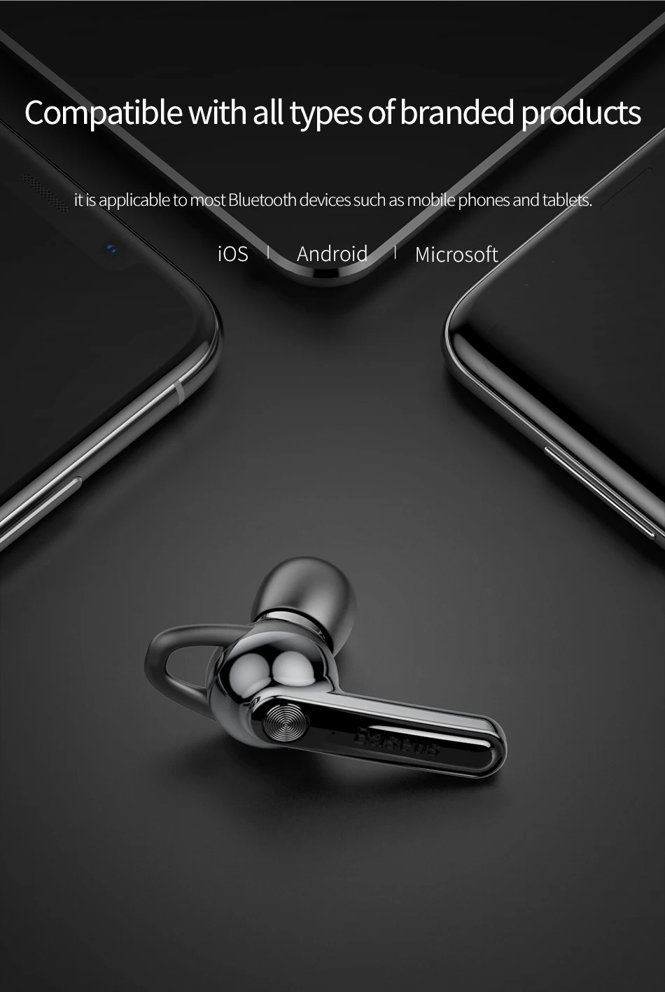 Baseus мини беспроводные Bluetooth наушники с магнитной зарядкой Bluetooth гарнитуры вкладыши громкой связи с микрофоном для iPhone samsung в автомобиле