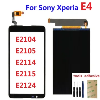 

For Sony Xperia E4 E2104 E2105 E2114 E2115 E2124 LCD Display Monitor + Front Touch Screen Digitizer Sensor + Adhesive + Kits