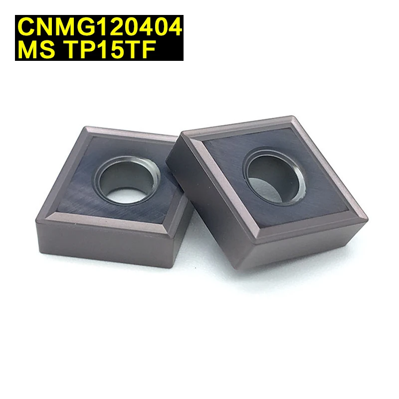 

CNMG120404 MS TP15TF External Turning Tools Carbide insert High quality Lathe cutter Tool Tokarnyy turning insert