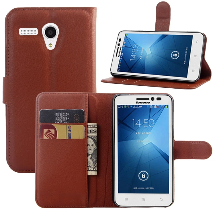 

Flip Lychee Print PU Leather Case With Card Holder Wallet Phone Shell Cover For Lenovo A606 A399 A319 A536 A369 A590 A859 A680