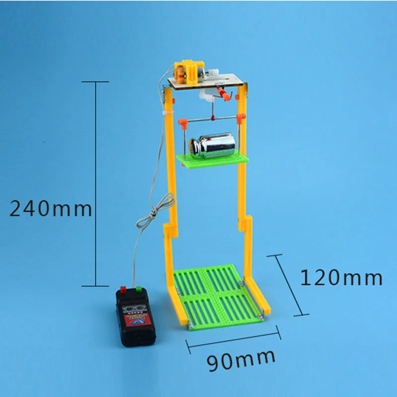  Diy Physics Science Experiment Wire Control Elevator Lift Model Creative Electric Toy Handmade Asse