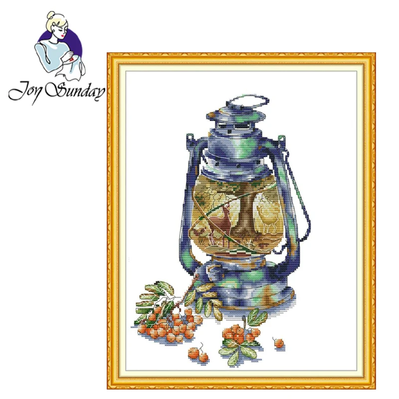

Joy Sunday,Autumn impression,cross stitch embroidery set,printing cloth embroidery kit,needlework,cross stitch pattern