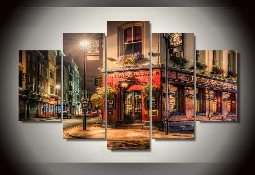 AtFipan HD Printed Brewer Pub London Canvas Painting On The Wall