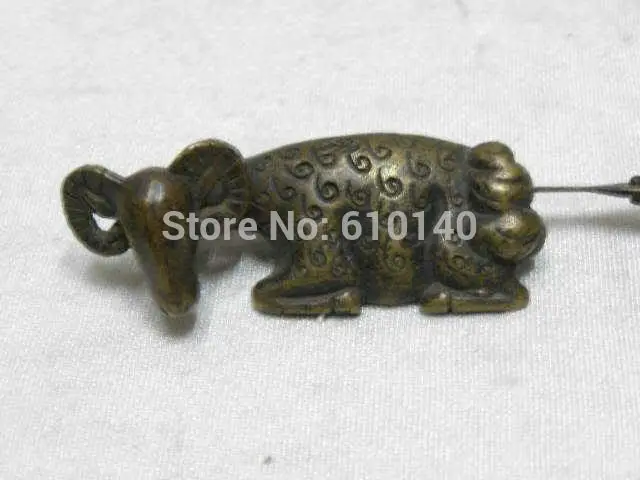 

Rare Chinese old style Brass Carved Sheep padlock lock and key