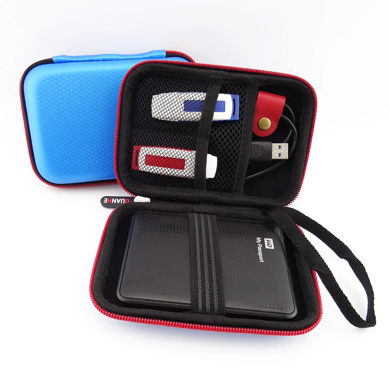 

Portable Square Travel Storage Bag For 2.5" HDD Case Power Bank Organizer Case Pouch For U Disk SD Card Charger Data Cable Phone