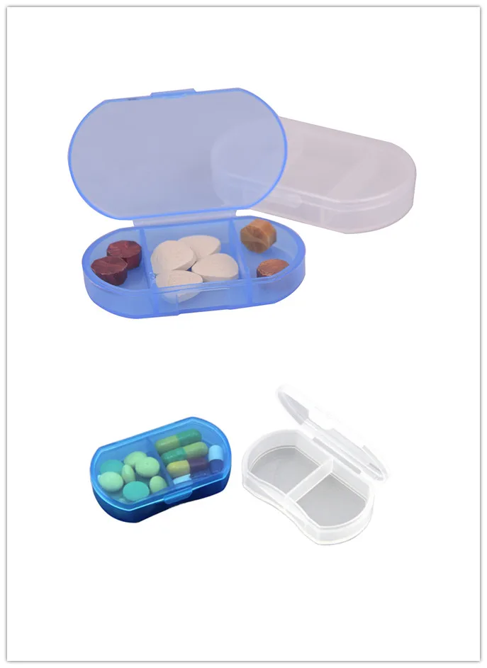 2/3 Grids Pill Cases Medicine Storage Mini Plastic Pill Box Tablet Sorter Containers Travel Organizer Foldable Portable Box