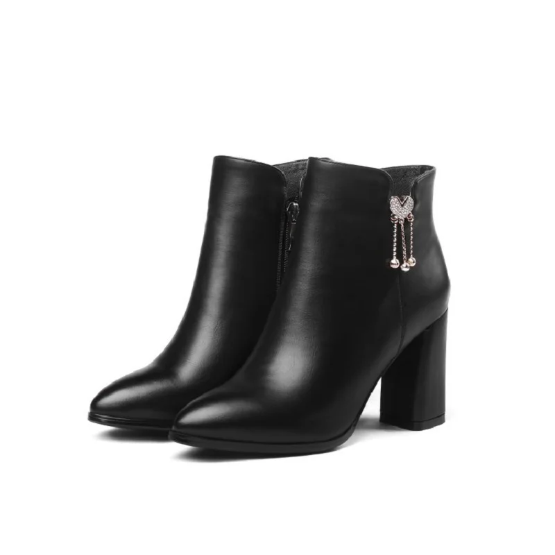 2018 Nouvelle Épais Femme Ljj Femelle 0307 Velours Talon Bottes Pour Et Martin Noir Haut Automne D'hiver Bottines De qf8Unq1r