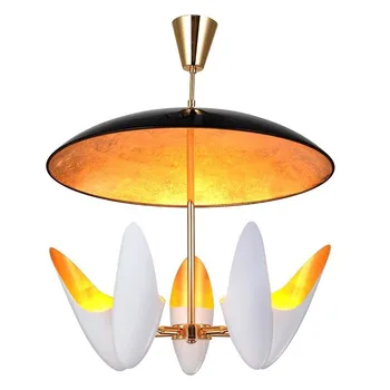 

Modern minimalist style white 5 heads pendant lamps industrial restaurants villas clothing stores art pendant light lw427730