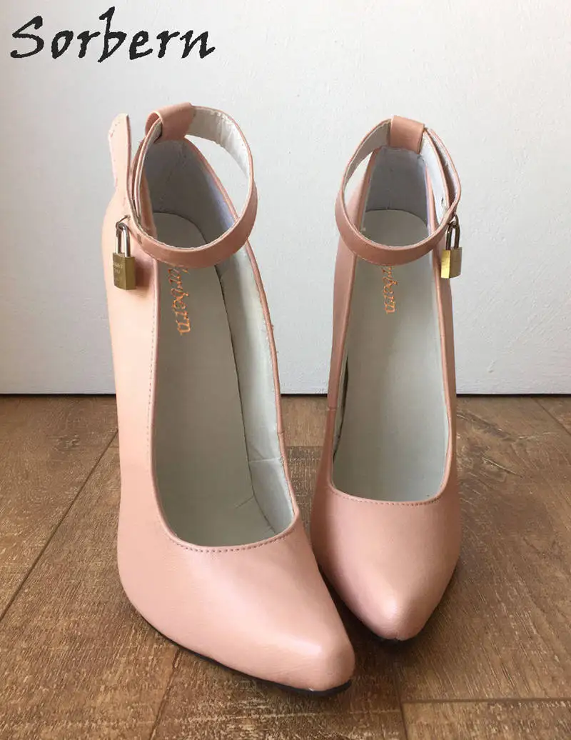 Sorbern/розовые туфли-лодочки на очень высоком каблуке; женские туфли с ремешком на щиколотке и замочком; туфли-лодочки на шпильке 18 см