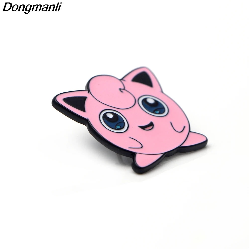 L2454 Dongmanli Jigglypuff булавки эмалированные Броши для женщин Мужская булавка для лацкана мультфильм металлический значок воротник ювелирные изделия подарки 1 шт